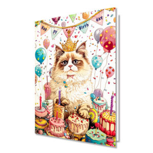 Wenskaart - Ragdoll birthday