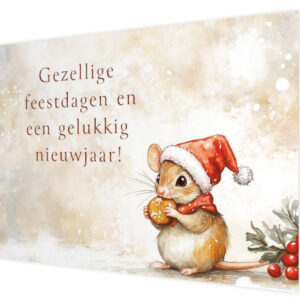 Kerstkaart eating Cookies © Karen Ketels