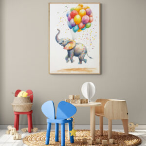Ballonnenolifant muurdecoratie © Karen Ketels