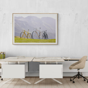Foto aan de muur. Fietsen op de Col d'Aubisque, Pyreneeën Frankrijk. Foto © Karen Ketels