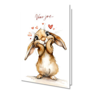 Wenskaart Valentijn 'Voor jou slaat mijn hartje sneller' © Karenskaartjes.com